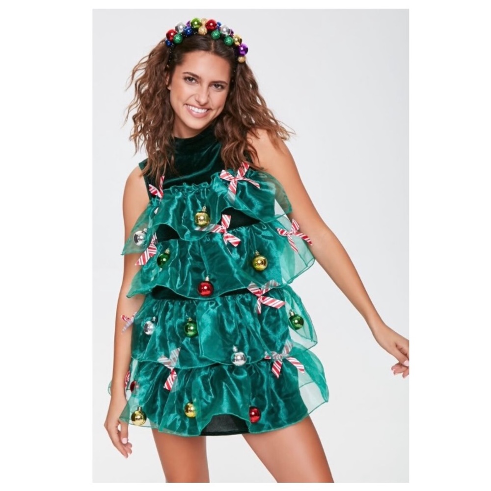 Christmas Tree Holiday Mini Dress